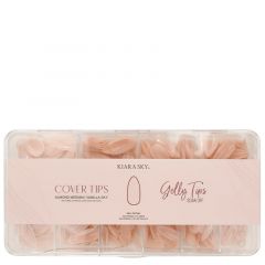 Kiara Sky Cover Gelly Tips Case Vanilla Sky Almond Medium