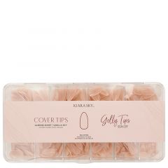 Kiara Sky Cover Gelly Tips Case Vanilla Sky Almond Short