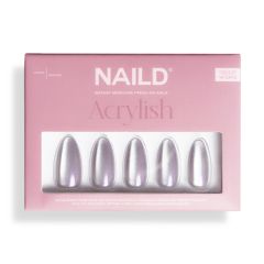 NAILD Press-On Nails Cat Eye Acrylish Long Almond