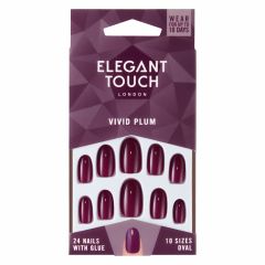 Elegant Touch Vivid Plum Nails
