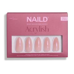 NAILD Softgel Press-On Nails Glazed Rose Almond Extra Long