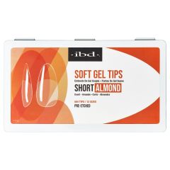 IBD Clear Soft Gel Tips Short Almond