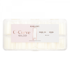 Kiara Sky C-Curve Nail Tips Square XXL Natural