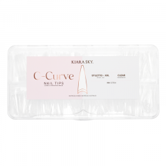 Kiara Sky C-Curve Nail Tips Stiletto XXL Clear