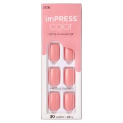 Kiss imPRESS Color Press-on Manicure Pretty Pink