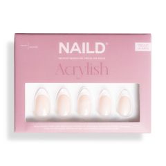 NAILD Press-On Nails French White Acrylish Almond