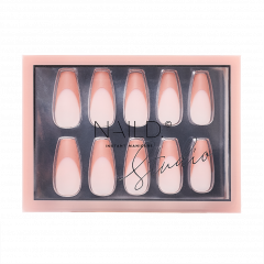 NAILD Studio Line Pop-on Nails Matte Chocolate Cream Extra Long