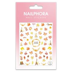 Nailphora Nail Stickers Autumn Eiffel Tower