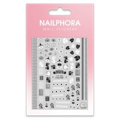 Nailphora Nail Stickers Black White Halloween