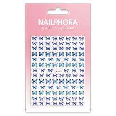 Nailphora Nail Stickers Blue Butterfly