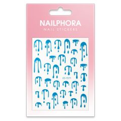Nailphora Nail Stickers Blue Drip