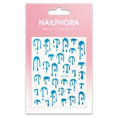 Nailphora Nail Stickers Blue Drip