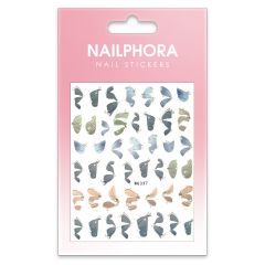 Nailphora Nail Stickers Blue Green Ribbon Mix