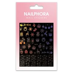 Nailphora Nail Stickers Christmas Day Holographic Silver