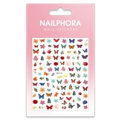 Nailphora Nail Stickers Colorful Butterfly Flower