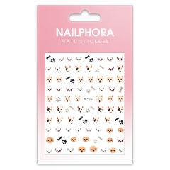 Nailphora Nail Stickers Cute Dogs Mix