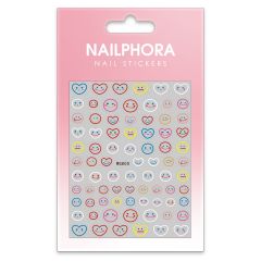 Nailphora Nail Stickers Cute Heart Smiley