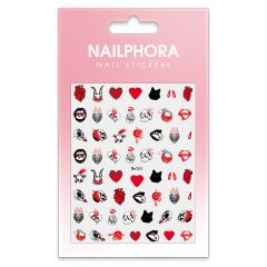 Nailphora Nail Stickers Deadly Love Skull