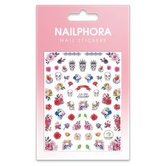 Nailphora Nail Stickers Flower Skull
