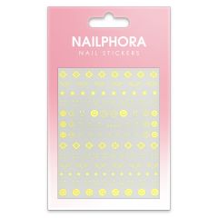 Nailphora Nail Stickers Gold Arrow Smiley Mix