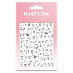Nailphora Nail Stickers Line Art Face Plant