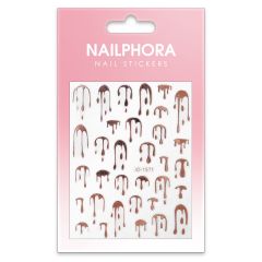Nailphora Nail Stickers Metallic Rose Gold Drip
