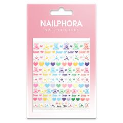 Nailphora Nail Stickers Multicolor Bear