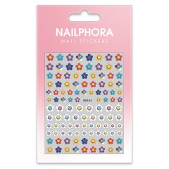 Nailphora Nail Stickers Multicolor Smiley Flower
