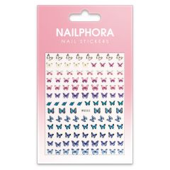 Nailphora Nail Stickers Multicolored Butterfly