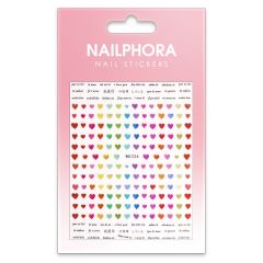 Nailphora Nail Stickers Multicolored Hearts