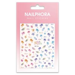 Nailphora Nail Stickers Multicolored Palm Trees