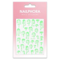 Nailphora Nail Stickers Neon Green Drip