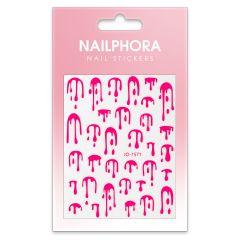 Nailphora Nail Stickers Neon Pink Drip