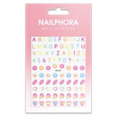 Nailphora Nail Stickers Neon Sign Alphabet Icon