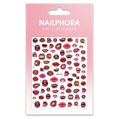 Nailphora Nail Stickers Lips Showing Teeth