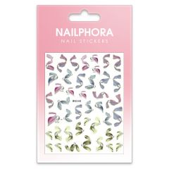 Nailphora Nail Stickers Pink Green Ribbon Mix