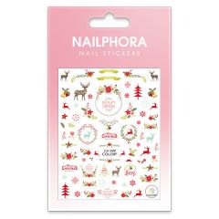 Nailphora Nail Stickers Reindeer Snowflakes