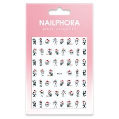 Nailphora Nail Stickers Santa Skeleton