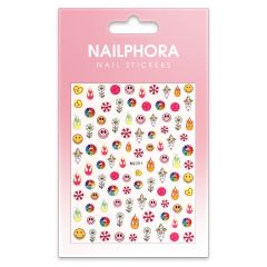 Nailphora Nail Stickers Smiley Flower