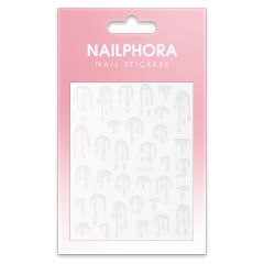 Nailphora Nail Stickers White Drip
