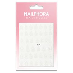 Nailphora Nail Stickers White Flames
