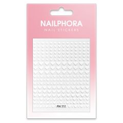 Nailphora Nail Stickers White Hearts