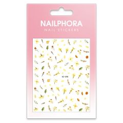 Nailphora Nail Stickers Yellow Forsythia Flower