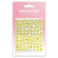 Nailphora Nail Stickers Yellow Melting Smiley