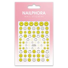 Nailphora Nail Stickers Yellow Smiley Face