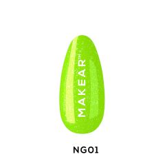 Makear NG01 Gel Polish Neon Glitter Jamaica 8 ml