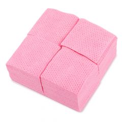 Nailphora Geperforeerde Nail Wipes Roze 5x5 cm 250 pcs