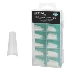 Royal Cosmetics 80 Salon Nail Tips Natural Coffin