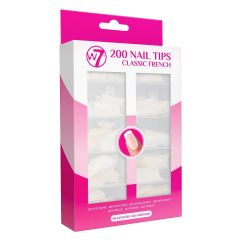 W7 Cosmetics 200 pcs Acrylic Classic French Nail Tips