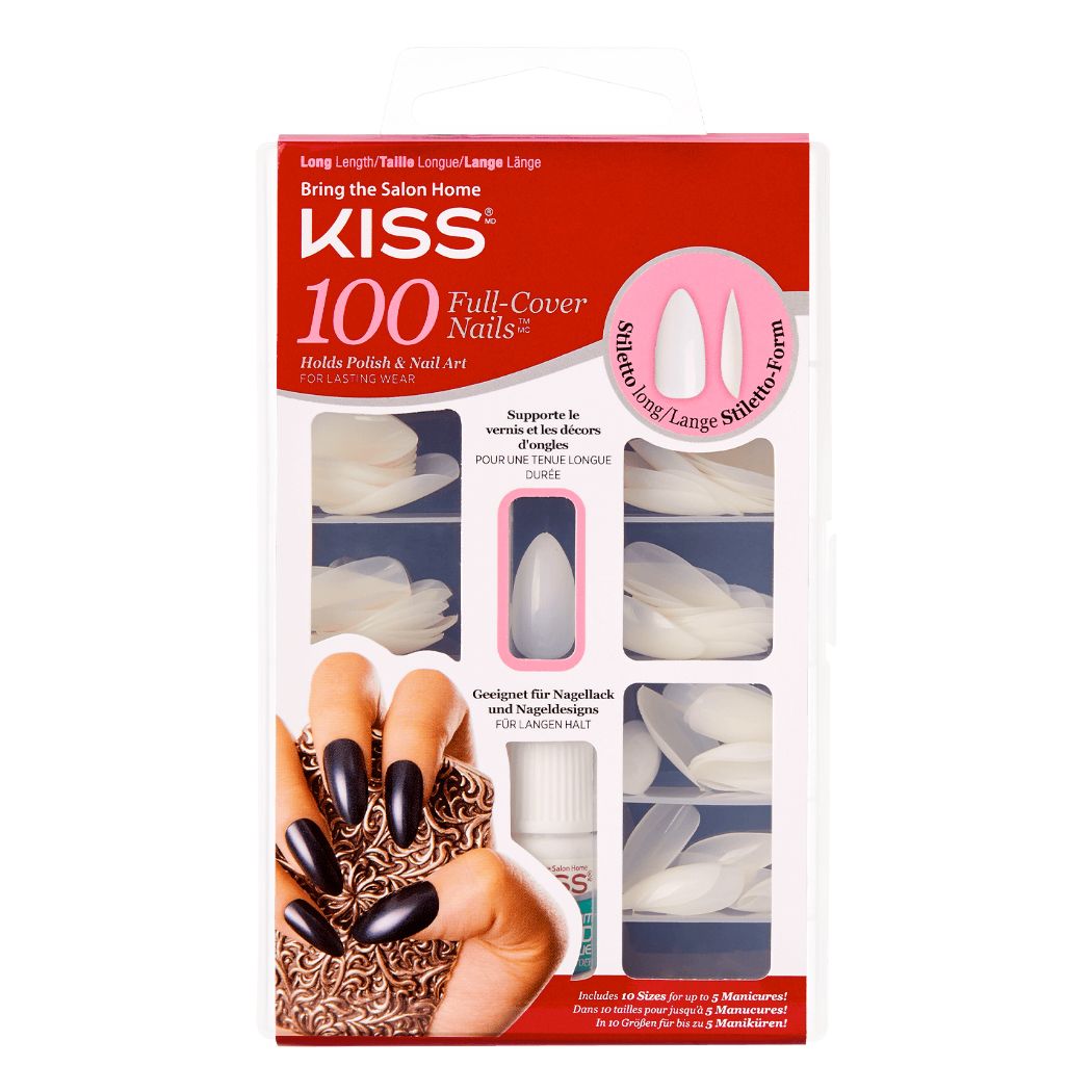 hoe vaak twintig chef Kiss 100 Full Cover Nail Kit Stiletto Kunstnagels kopen - NagelMusthaves -  Voor 23:59u, morgen in huis